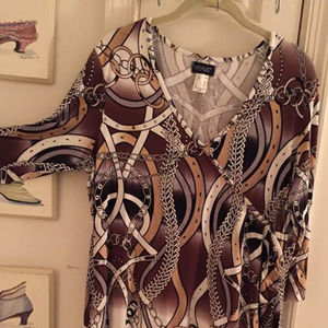 Chain print dress - a head-turner